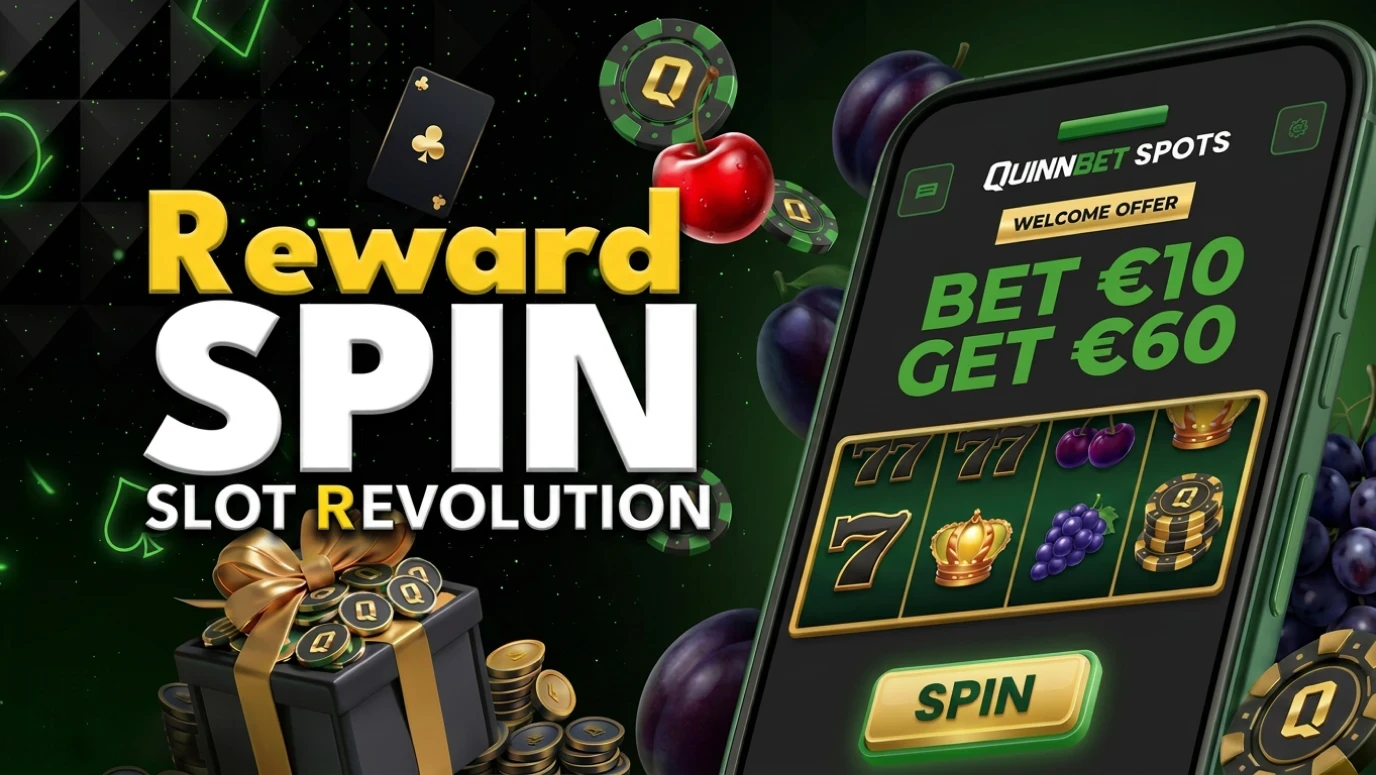 QuinnBet welcome free spins bonus and Reward Spin promotion